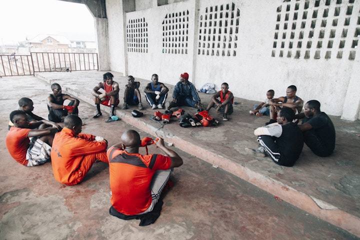 Boxing lesson. Goma.