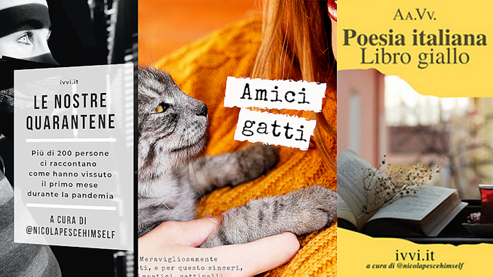 IVVI Editore - Le nostre quarantene, Amici Gatti & Poesia Italiana - Libro Giallo