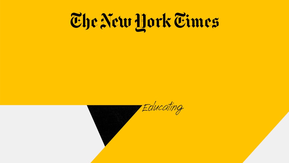 NEW YORK TIMES, EDUCATING GENERATION Z COVER