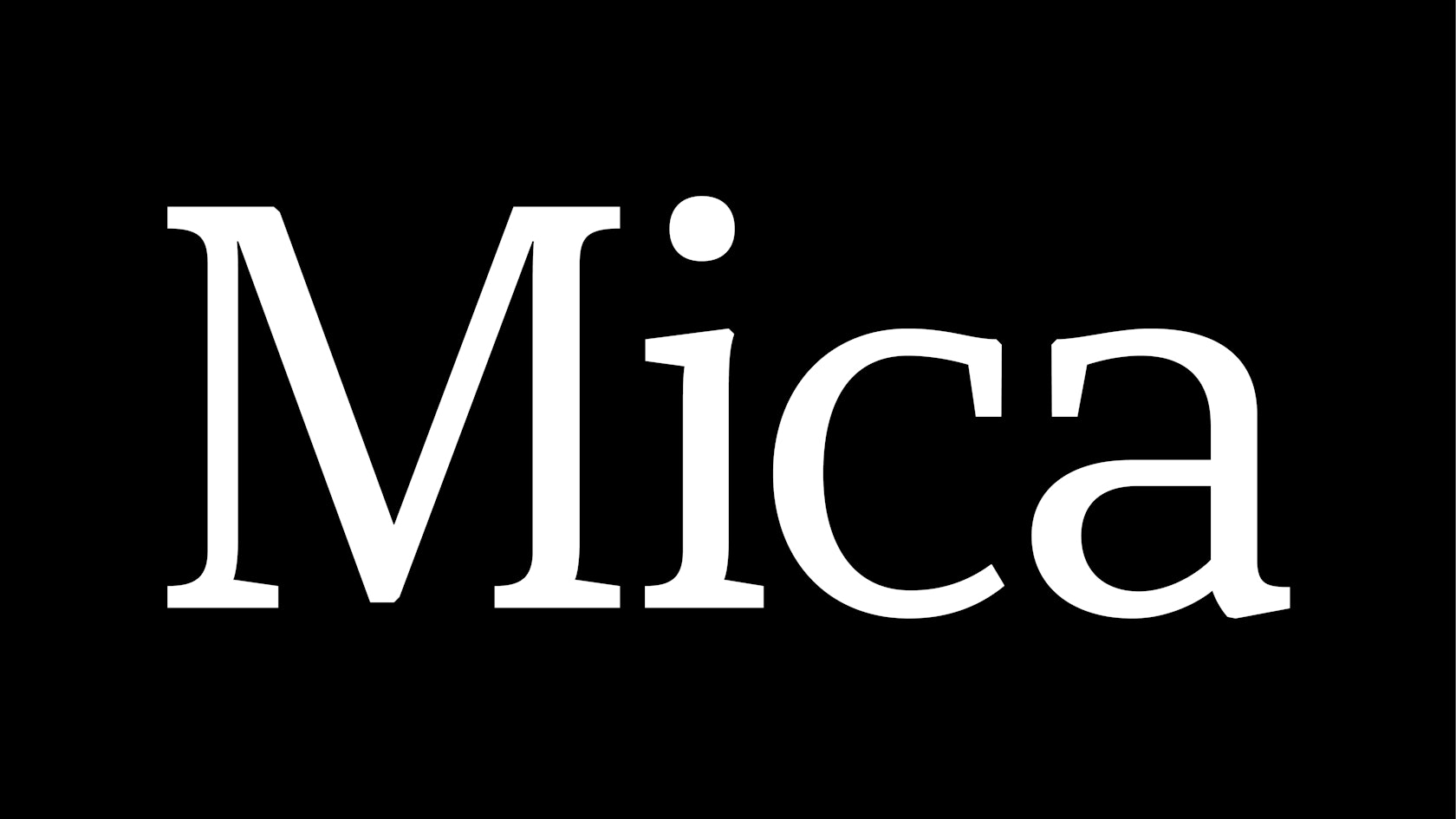 MICA TYPEFACE - Juan Carlos Pagan