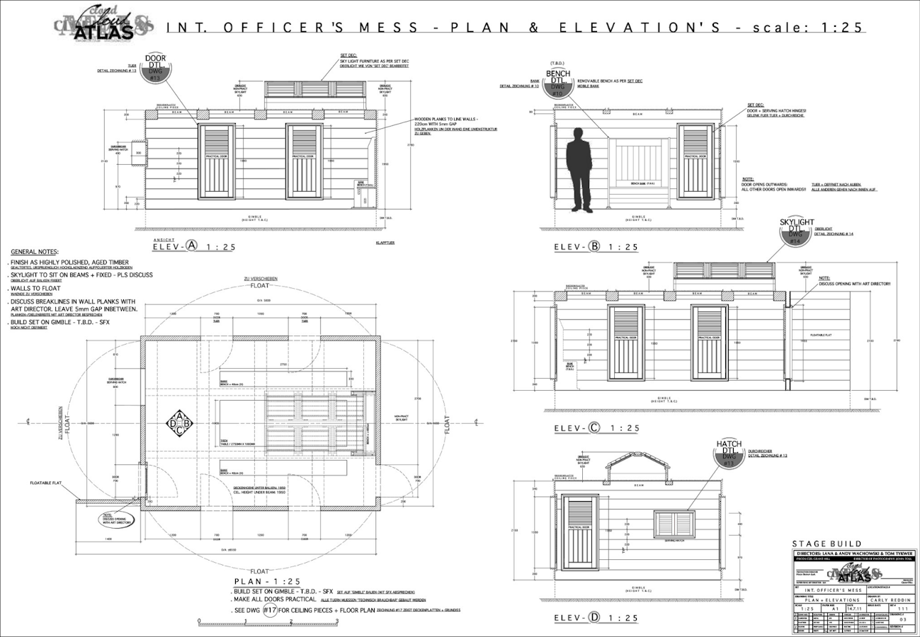 Technical Drawings Carly Reddin Production Designer