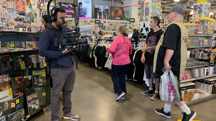 The folks at Amoeba Music in Los Angeles allowed me to film for my documentary about my aunt and her passion for Barbara Streisand.