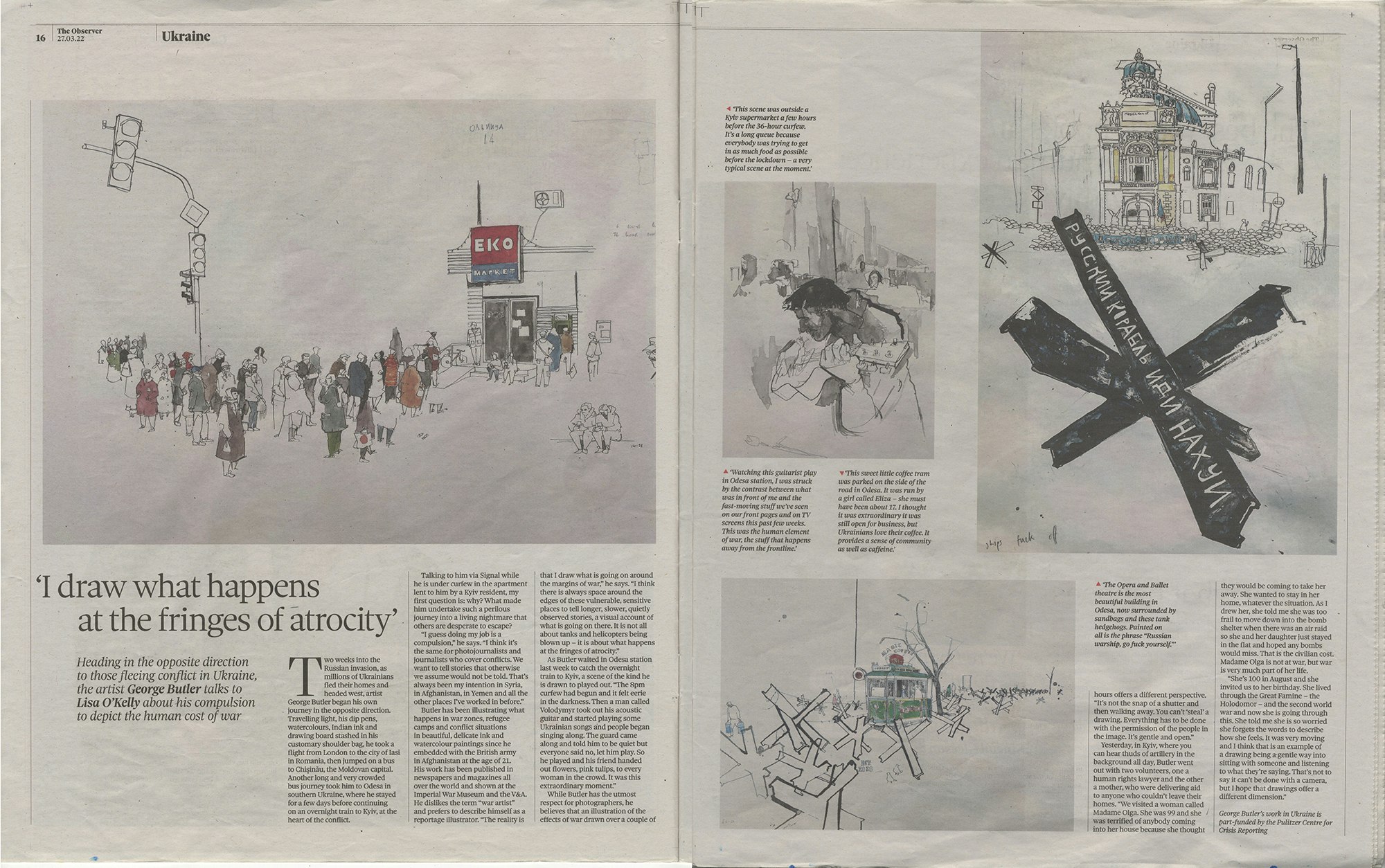 U k r a i n e - George Butler, artist, illustrator, reportage