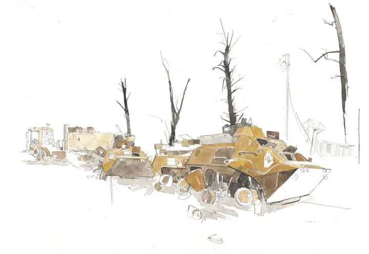 Ambushed Russian Tanks, Bucha.