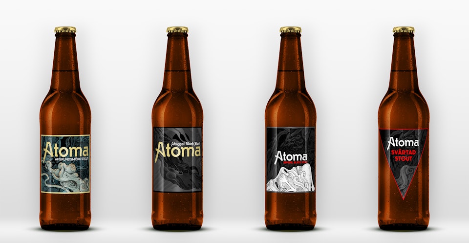 beer_mockups_1 - Mockups for the "Atoma" beer, recently released by Lycke/All In Brewing (available in Sweden only).