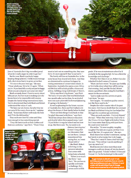 Bindi Irwin For Woman S Day Lucy Alder