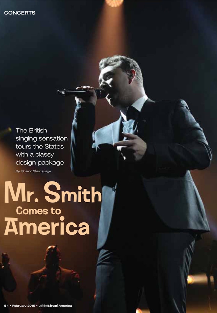 Sam Smith - Lighting and Sound America - Feb 2015