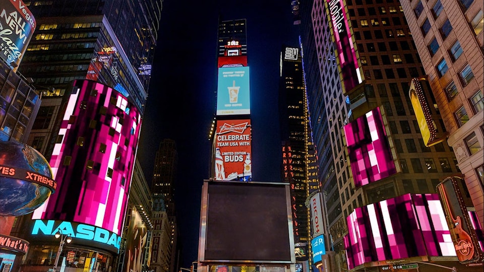 T-Mobile - Design and Animation for Nasdaq / Reuters in New Yorks Time Saquare