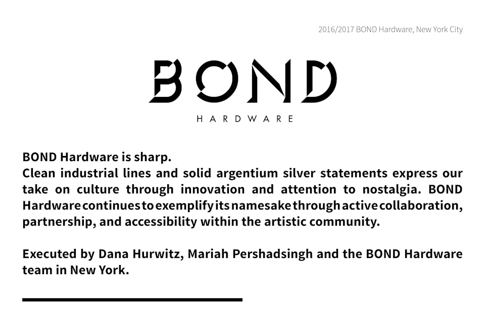 BOND Hardware • photography -