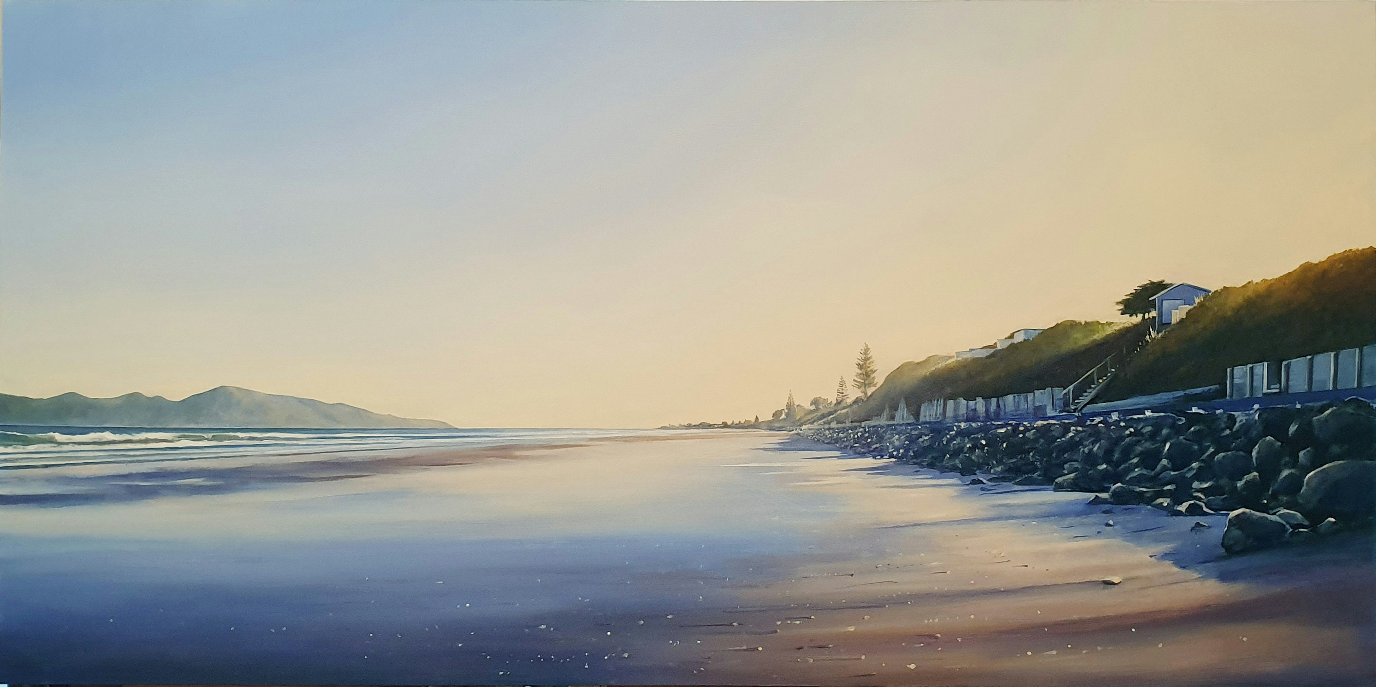 'Morning Light, Raumati South' ~ Oil on Board. - 'First Light, Raumati South II ~ Oil on Board'
$2500