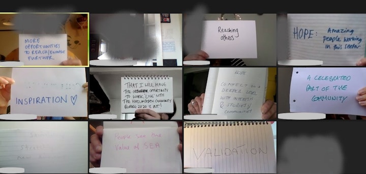 HOPE How can we maintain our practice as socially-engaged artists session words D