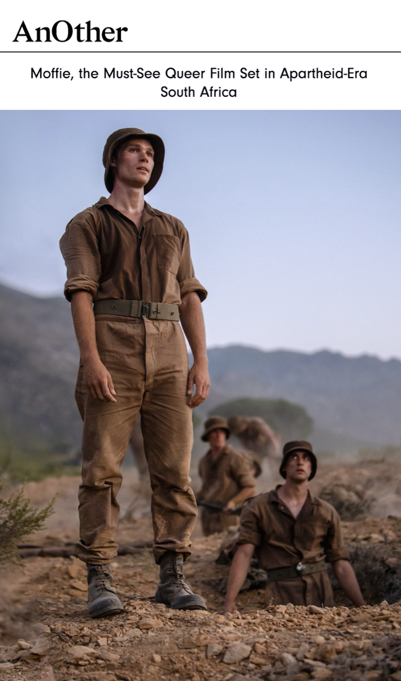 READ NOW! 'Moffie' is the "must-see queer film set in apartheid-era South Africa." AnOther MAGAZINE⠀⠀