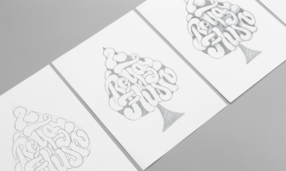 Royal Flush - 3D Typography