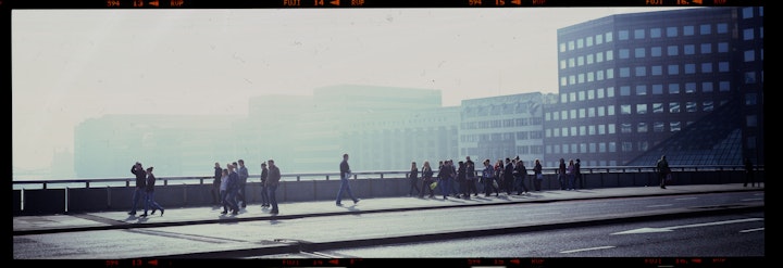 Landscapes: large format film 10x8 and linhof technorama - london-bridge-man-in-crowd-web