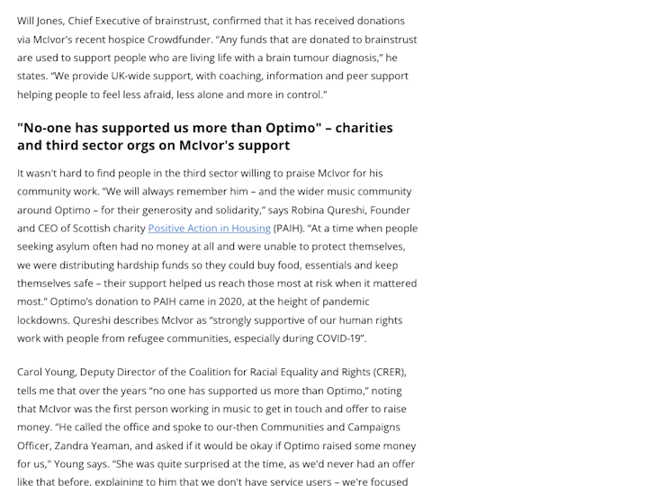 More than music: the activism and generosity of Keith McIvor