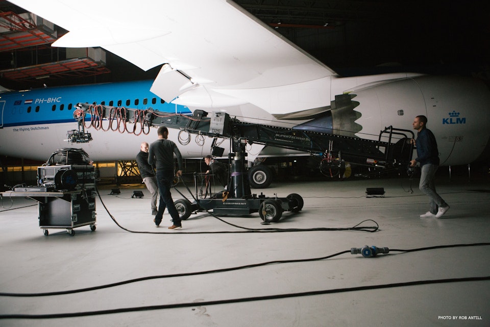 Behind the scenes - KLM Unboxing dreamliner TVC for Bandit Amsterdam