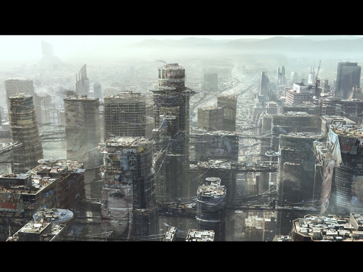 ELYSIUM......destroyed Los Angles….© TriStar Pictures