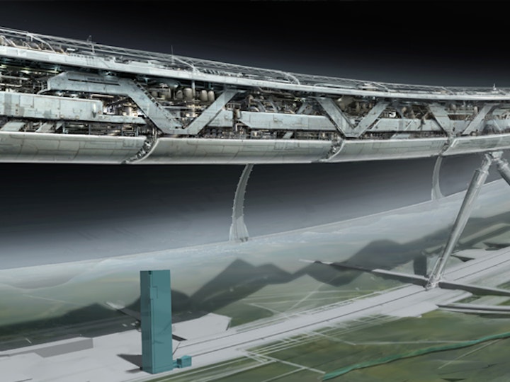 ELYSIUM......one of 45 airbeam concepts. This was used to further develop the build  © TriStar Pictures