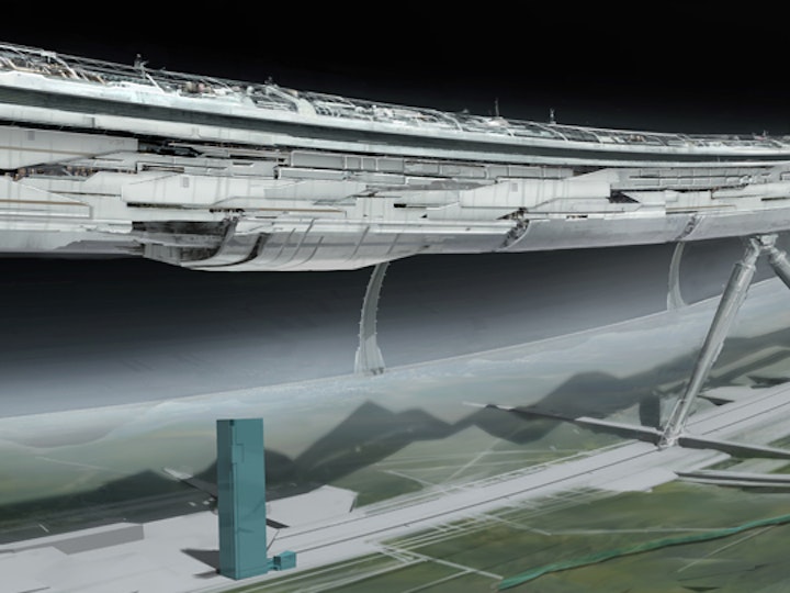 ELYSIUM......one of 45 airbeam concepts. This was used to further develop the build  © TriStar Pictures