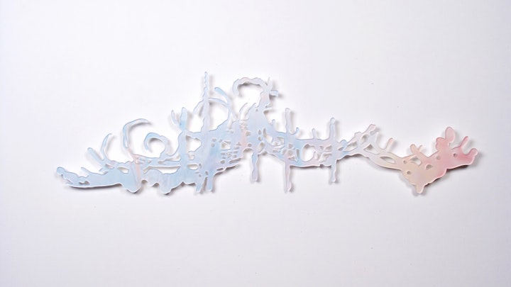 Miami Cloud Machine 1 | 48.6 x 14 inches | machined cast acrylic sheet, ultra chrome print | 2009