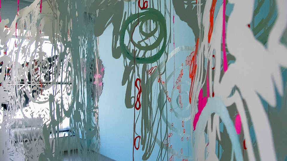 Big Eddy Swell - BIG EDDY SWELL | 27 x 19 x 12 feet | watercolor, iridescent medium, paper tape on hand cut paper with painted walls and cast shadows | 2005
© Chris Natrop