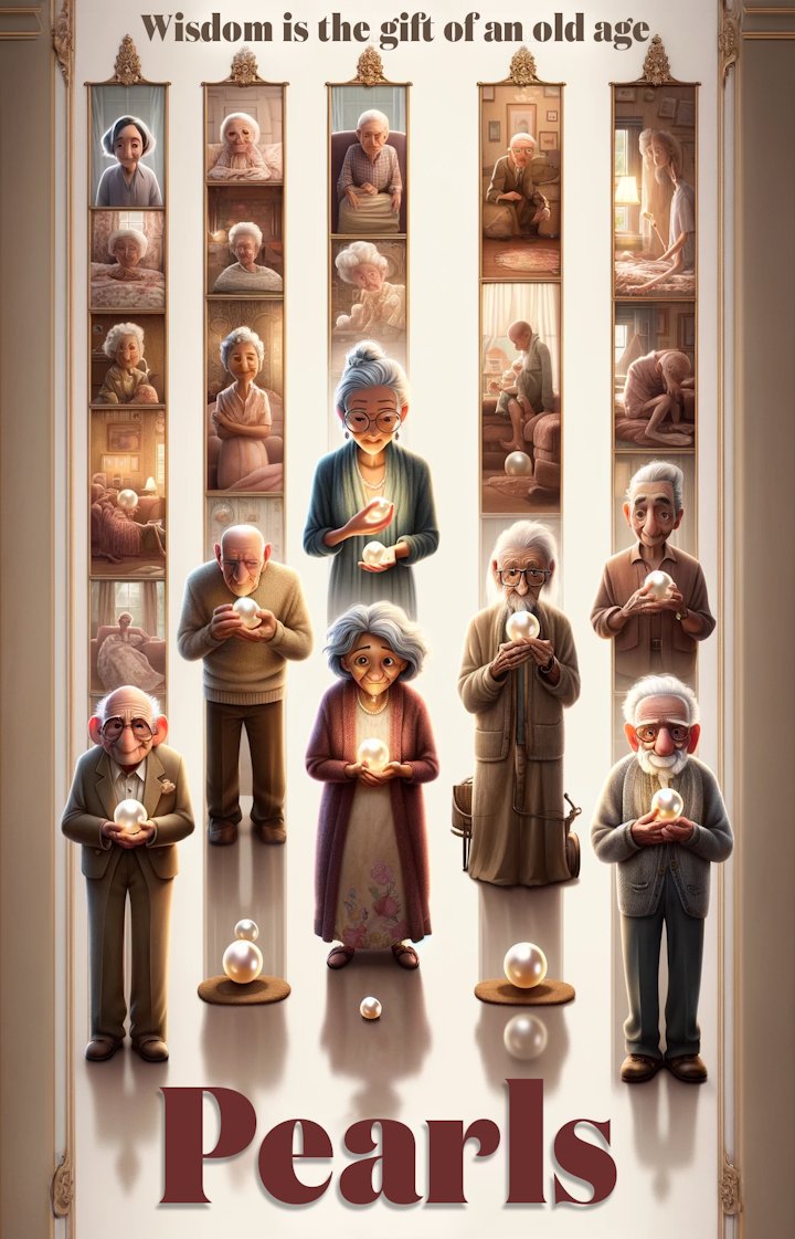 One of our best-loved and most-awarded films, not to say wisest.  With the oldest cast who ever walked down a red carpet, 'Pearls' is our pearl.