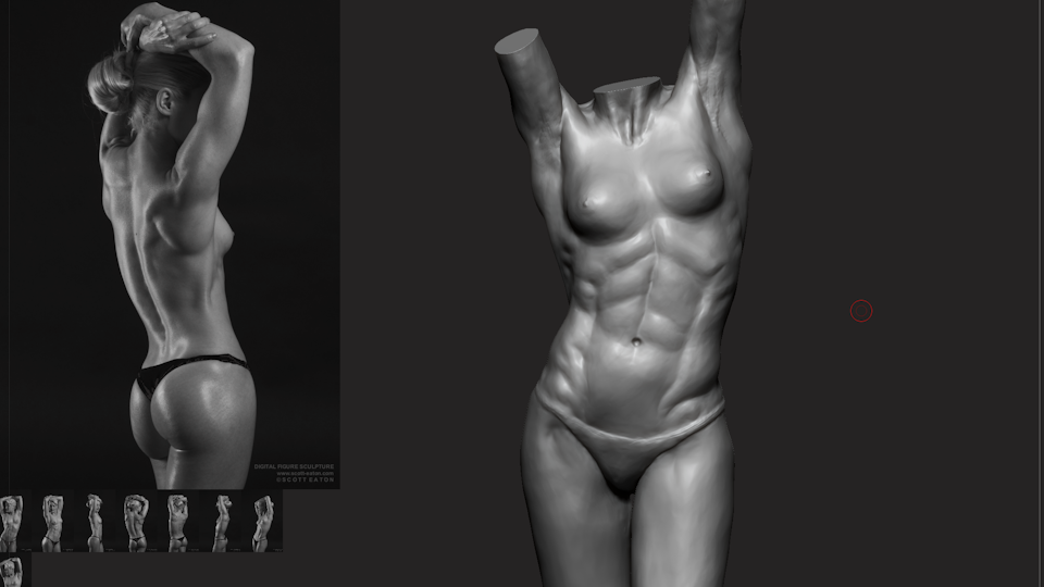 3D - Work in progress maquette, in ZBrush with references