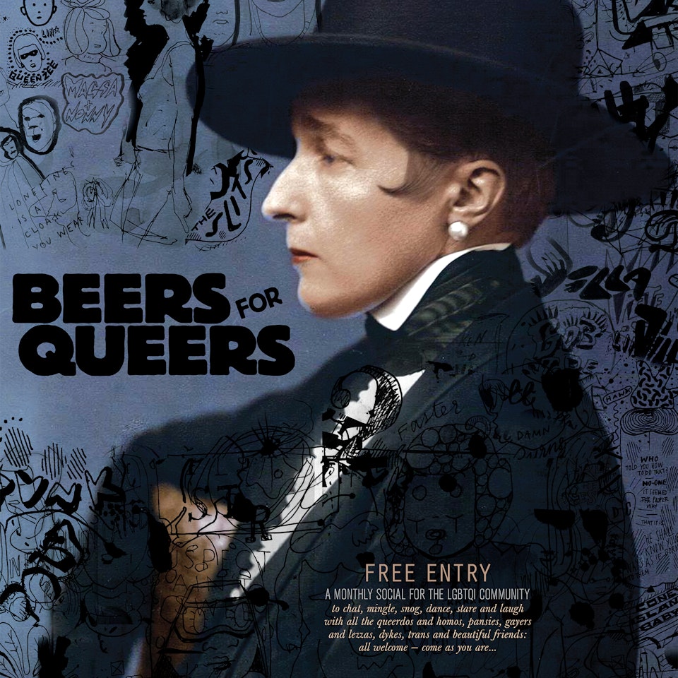 Posters for Liverpool club night Beers for Queers (2017 – 2020) Beers for Queers, April 2018