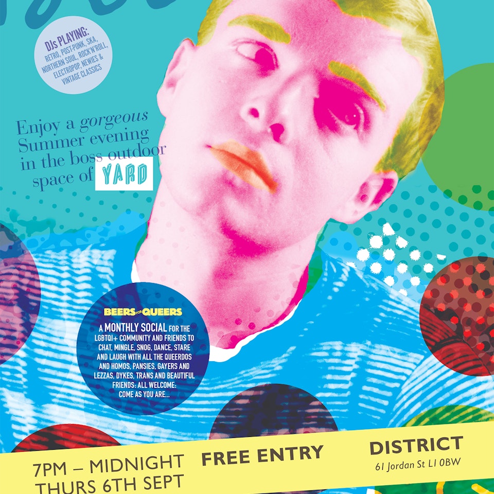 Posters for Liverpool club night Beers for Queers (2017 – 2020) Beers for Queers, September 2018