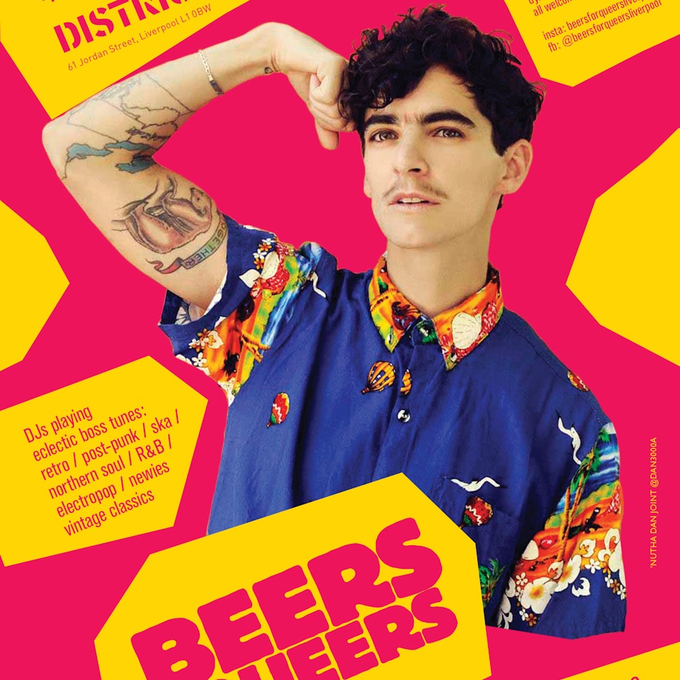 Posters for Liverpool club night Beers for Queers (2017 – 2020) Beers for Queers, June 2019