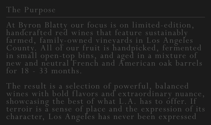 Byron Blatty Wines