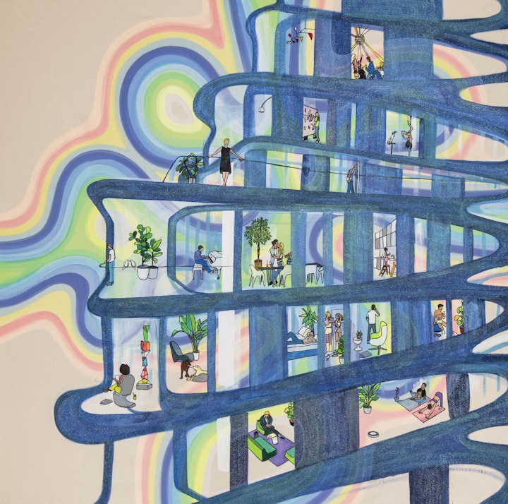 Balconies NYC 54"x54"