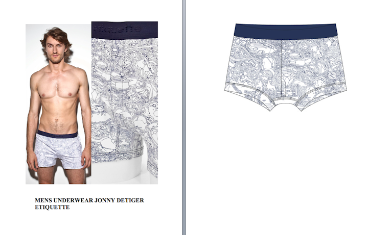 Line of underwear and sock Designs for Etiquette Clothiers