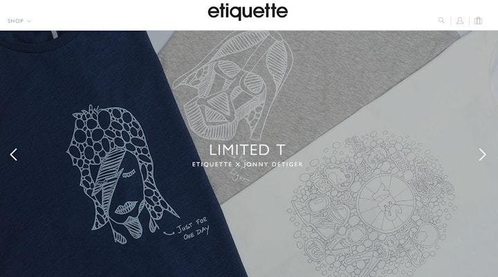 Limited Edition T-shirts for Etiquette Clothiers