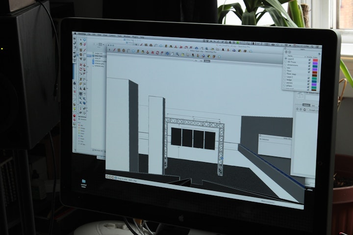 FITC Signage 2014 - Step one - Design the layout and dimensions in sketchup.