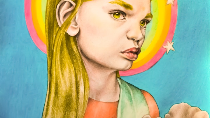 Artworks - Sky Child
Graphite, oil pastel, aquarelle, acrylic on paper; 2018