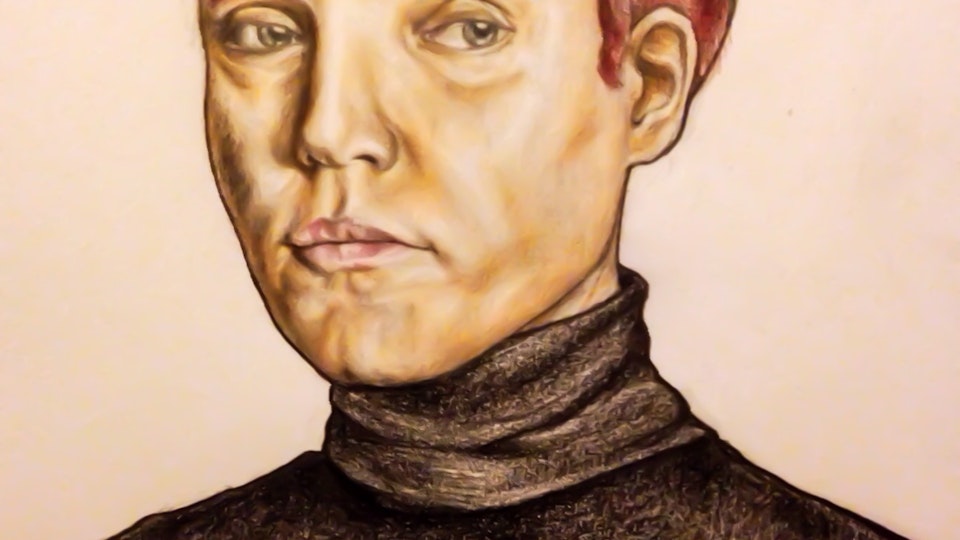Graphics - Man portrait
Color pencil, graphite on paper; 2017