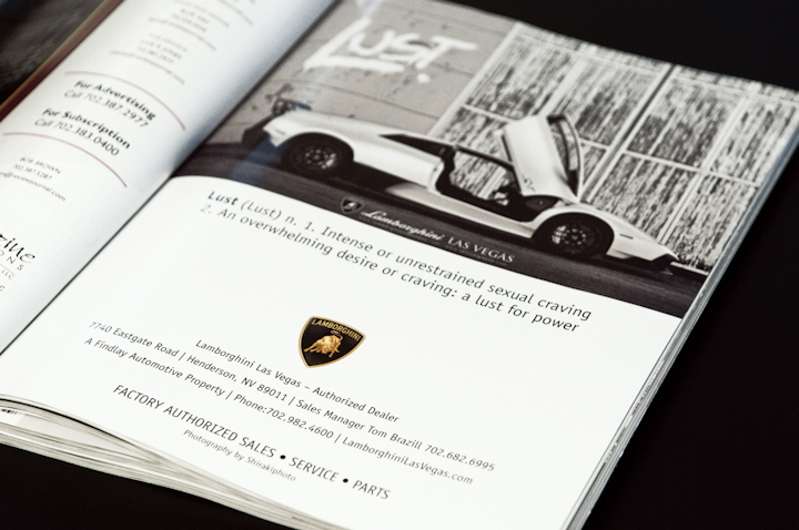SHIRAKIPHOTO & DESIGN LLC - First Print Publication with Lamborghini!